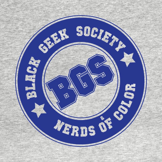 Black Geek Society - Distinguished Retro Blue Text by ChuckSpears